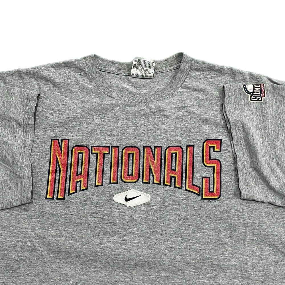 Vintage 90s Nike Nationals Gray T-Shirt